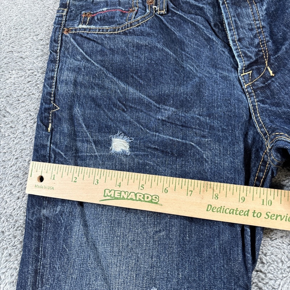 Aeropostale Driggs Slim Bootcut Jeans Mens Sz 31x32 Distressed Blue Denim Cotton - Picture 10 of 14